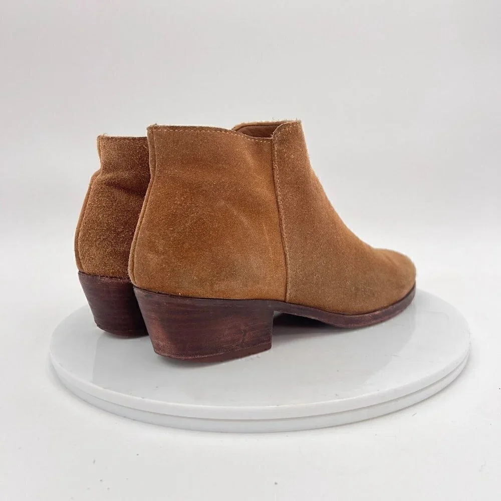 Thursday Boot Co Women Size 6.5 Brown Suede Handmade Side Zip Wedges Ankle Boot